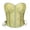 Green, variant on Women's Strapless Satin Mesh Corset Bustier Lace-Up Back Slim Breathable Hourglass Cropped Tops Party Night Black L
