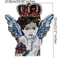 thumbnail image 4 of Large Sequin Angel Patches Crown Wing Backpack Embroidery Applique for Jacket Motif Badge DIY Sew on Apparel Supplies 1piece, 4 of 4