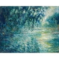 thumbnail image 2 of Monet, Claude 14x12 Black Ornate Wood Framed with Double Matting Museum Art Print Titled - Morning on the Seine 1898, 2 of 4