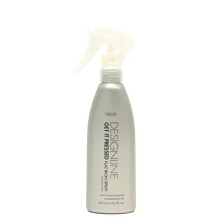Dual Voltage Hair Flat Iron Get It Pressed, 8.2 oz - DESIGNLINE - Heat Protectant Flat Iron Spray for Straightening Hair ()