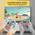 thumbnail image 5 of Mytrix Racing Steering Wheels Hand Grips Accessories For Nintendo Switch Joy Con with Kawaii Cat Ears - Pink and Blue 4 Pcs, 5 of 8