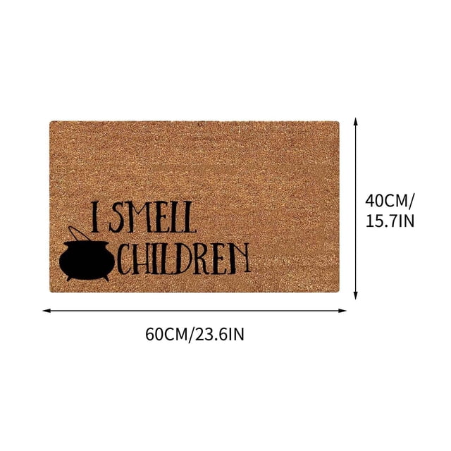 Halloween Door Mat Non-slip Backing Absorbent Entryway Rug for Indoor Outdoor Use 18 in x 30 in