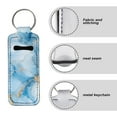 thumbnail image 6 of Yuyamidu Blue Marble Print Chapstick Holder Key Chain Sleeve Lightweight Lip Balm Holder Keychain Gifts for Women Girls Fashion Lip Gloss Tube Holder Key Chain, 6 of 6