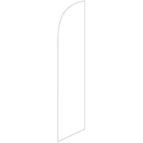 Solid White Feather Banner Swooper Flag - NO WIND REQUIRED - Replacement FLAG ONLY