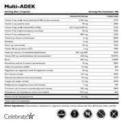 Celebrate Vitamins High ADEK Bariatric Multivitamin Capsules, Iron Free, 180 count