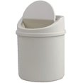 thumbnail image 1 of 2 Liter Plastic Desktop Swing Lid Dustbin For Waste (white), 1 of 5