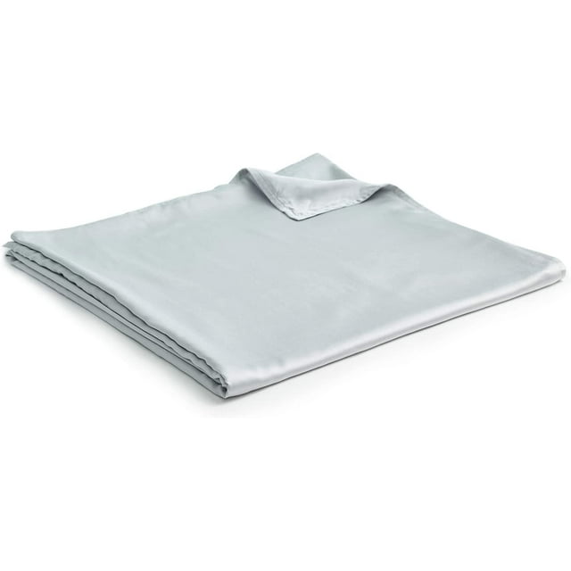 YnM Bamboo Duvet Cover for Weighted Blankets (41''x60'') Light Grey