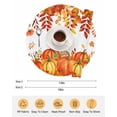 thumbnail image 6 of 13 Inch Round Placemats Set of 6, Autumn Pumpkin Non Slip Heat Insulation PP Table Mats, Thanksgiving Fall Orange Red Gold Leaf Washable Place Mats for Kitchen Dining Party Table Decor, 6 of 7