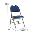 thumbnail image 5 of Flash Furniture 4 Pack HERCULES Series Ultra-Premium Triple Braced Navy Fabric Metal Folding Chair with Easy-Carry Handle, 5 of 8