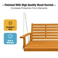 thumbnail image 7 of Fortune Candy Wooden Porch Swing 2-Seater with Ergonomic Seat, 4.5 ft. Outdoor Bench Swing, Amber, 7 of 7