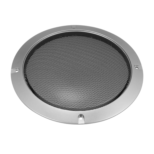 para 6.5" Coche Altavoz Rejilla Cubierta Malla Adorno Redondo Rejilla Plata Tono