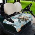 thumbnail image 2 of Golf Cart Seat Covers for 2 Seater,Teal Sea Turtle Coastal Microfiber Cart Seat Towel Blanket,Summer Beach Nautical Coral Absorbent Breathable Non Slip Bench Seats Protector for Golf Course 51"x31", 2 of 9