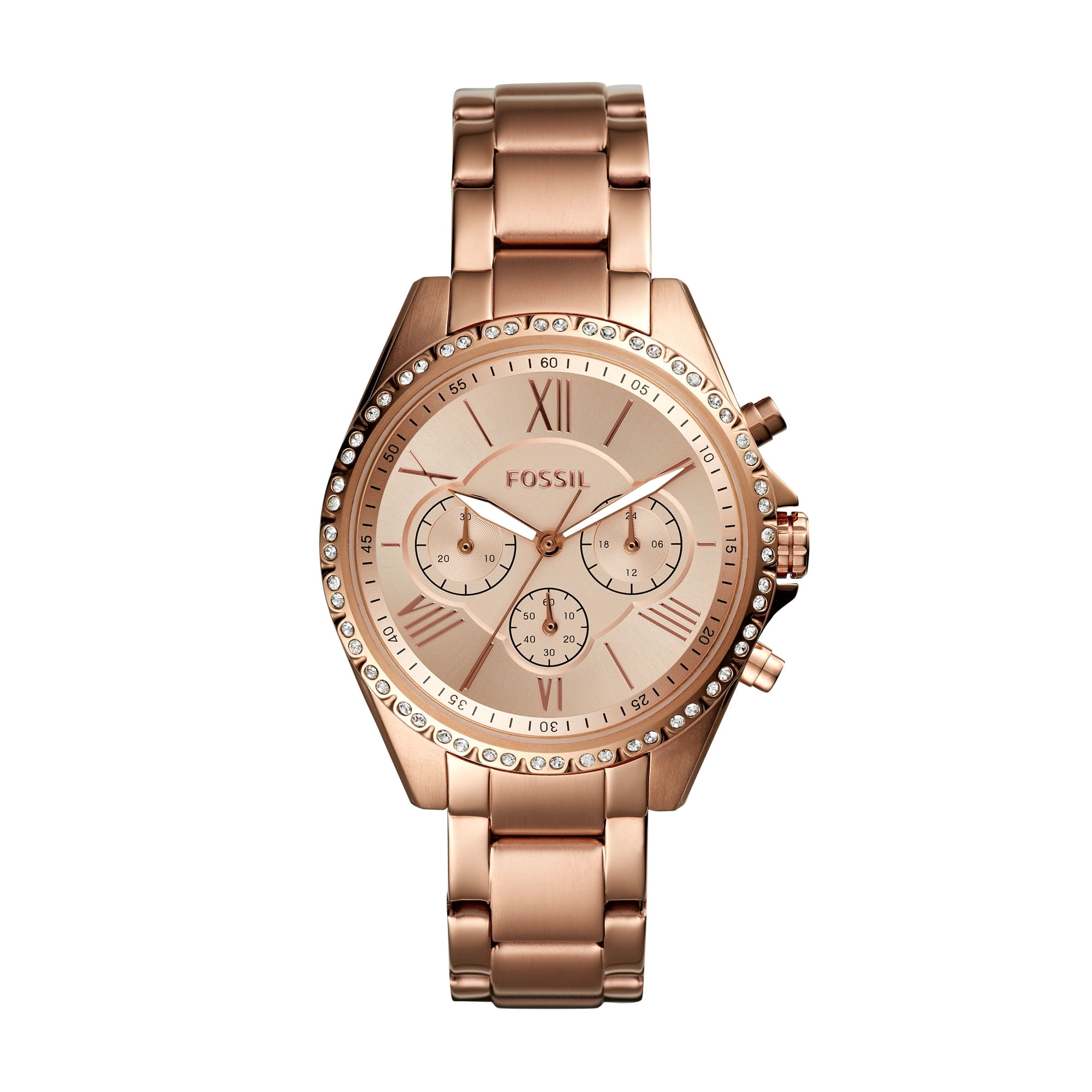 Fossil Women's Modern Courier Chronograph Rose Gold Tone Stainless Steel Watch (Style: BQ3377)