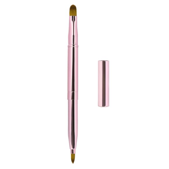 Exquisitos aplicadores profesionales de pinceles para labios, pinceles retráctiles para pintalabios, herramienta de pincel de maquillaje para brillo de labios para mujeres y niñas (rosa brillante)