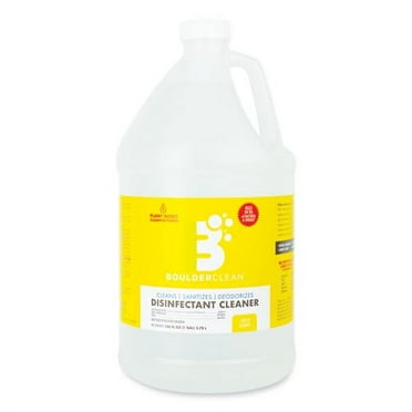 Disinfectant Cleaner, Lemon Scent, 128 oz Bottle, 4/Carton | Bundle of 5 Cartons