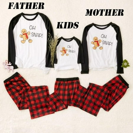 - New Fashion Family Christmas Pajamas Set Xmas Pjs Matching Pyjamas Adult Kids Xmas Sleepwear Hot Sale