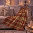 thumbnail image 6 of Autumn Plaid Pumpkin Living Room Decorative Accent autumn celebration, Warm Flannel Blanket for Ranch House and Living Room, Festive autumn celebration Scene, Art Lovers autumn celebration Gift, 6 of 9