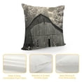 thumbnail image 4 of Rustic Country Barn Farm Landscape Design by Daphne Polselli Throw Pillow, Grey, 4 of 5