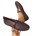 thumbnail image 5 of Bkhluea Women Leather T-Strap Buckle Loafer Flats Comfortable Footwear For Office Casual Outdoor Daily Activities, 5 of 7