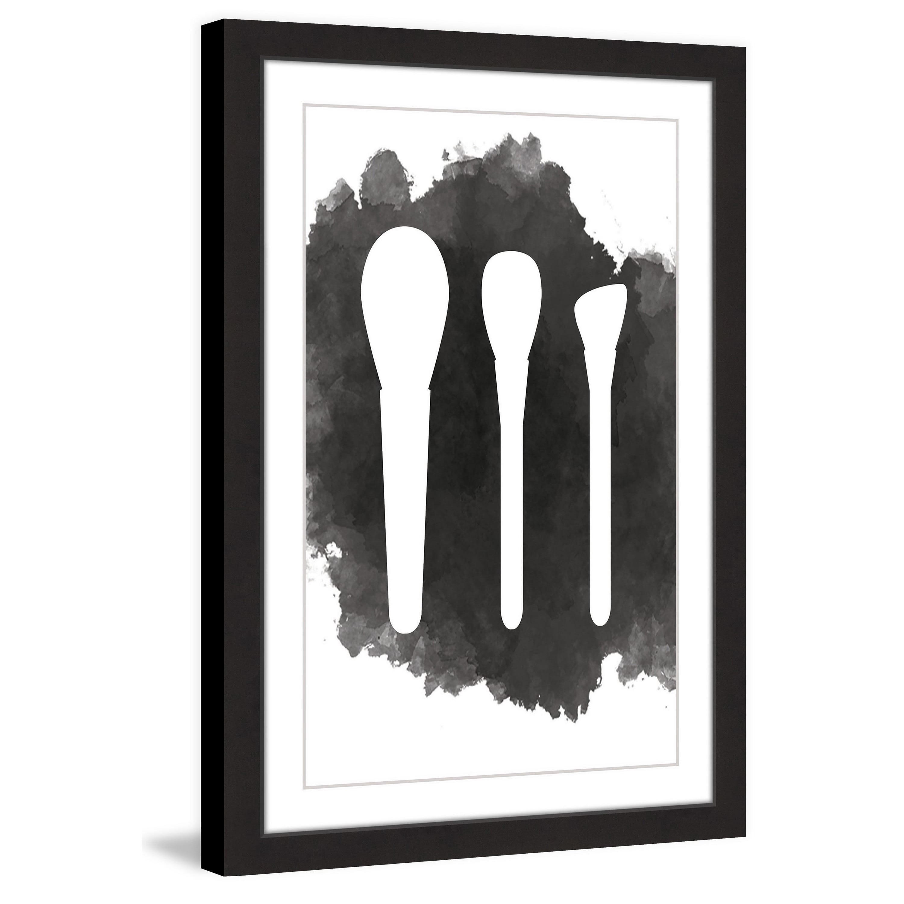 "Makeup Brushes" Framed Painting Print