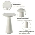 thumbnail image 5 of COZAYH Farmhouse Pedestal Small End Table Round Martini Table Wood Plant Stand Rustic Drink Table for Small Space Living Room, Bedroom, White, 5 of 8