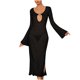 thumbnail image 1 of Traje de baño de una pieza para mujer, conjuntos de bikini para mujer, traje de baño de bikini informal de color liso con cuello en V y mangas pagoda, camisa de playa para mujer, camisa acrílica, 1 of 3