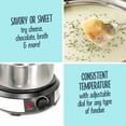 thumbnail image 5 of Nostalgia Stainless Steel Fondue Set, 8-Cup Electric Fondue Pot with 6 Color-Coded Dipping Forks, 5 of 9