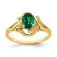 thumbnail image 1 of 14K Yellow Gold 7x5mm Oval Mount St. Helens ring, 1 of 1
