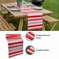 thumbnail image 5 of Red Pink Striped Table Runner - 120 Inch Long, Kitchen Dining Table Runner Dresser Scarves, Farmhouse Stripes Simple Art Farmhouse Decor for Coffee Tables Wedding Party Banquet, 5 of 8