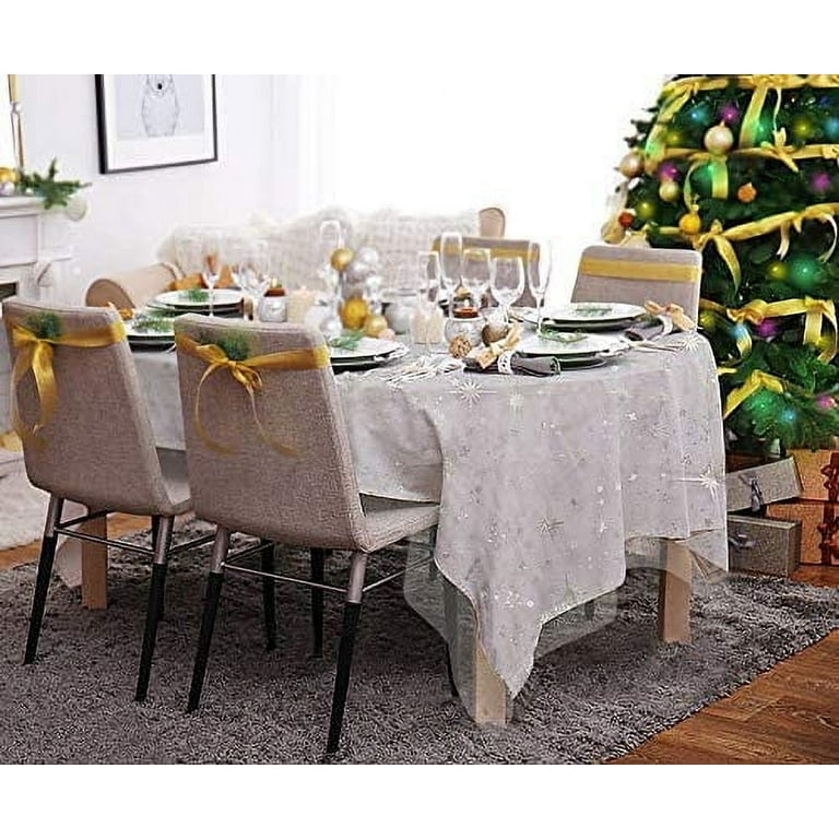 Christmas Decoration 2023 Tree Snowflake Linen Table Runners