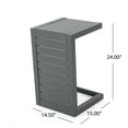 thumbnail image 2 of GZXS Minimalist Aluminum C-Shaped Side Table, Modern Accent End Table for Indoor & Outdoor Use, Easy to Assemble, Gray, 2 of 8