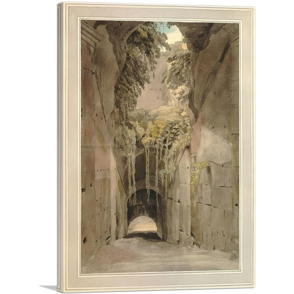 ARTCANVAS Inside The Colosseum 1780 Canvas Art Print by Francis Towne - Size: 26" x 18" (0.75" Deep)