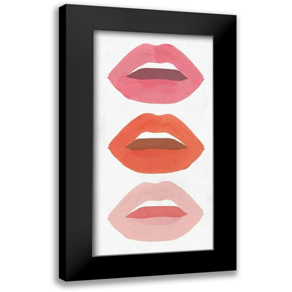 Isabelle Z 9x14 Black Modern Framed Museum Art Print Titled - Red Lips I