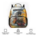 thumbnail image 6 of Jeiento Train 13.5 Inch Lightweight Toddler Backpack for Preschool, Kids School Bag for 3-5 Year Old Boys, Bookbag with 2 Front & 2 Mesh Side Pockets, 6 of 7
