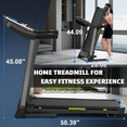 thumbnail image 3 of Ambifirner 3.5HP Heavy Duty Folding Treadmill - 330LBS Capacity, 2-in-1 Design for Home Office, Walking Pad & Running Machine for Small Spaces​, 3 of 9
