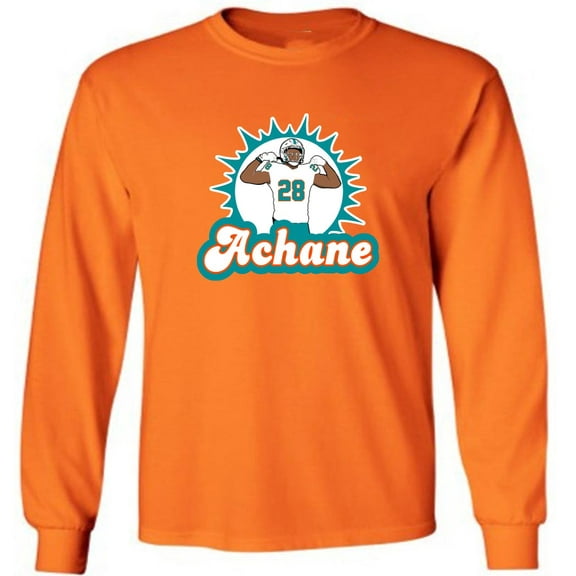LONG SLEEVE De'von Devon Achane Dolphins Logo Shirt T-Shirt