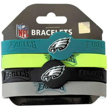 Nfl Philadelphia Eagles Silicone Rubber Bracelet Set Nfl Philadelphia Eagles Silicone Rubber Bracelet Set