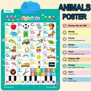 Electronic Alphabet Wall Chart,Electronic Interactive Alphabet Wall Chart,Interactive Number Toys,Educational Talking Wall Chart,Talking Abc & 123 & Music & Learning Poster,Speech Therapy Toys Gifts