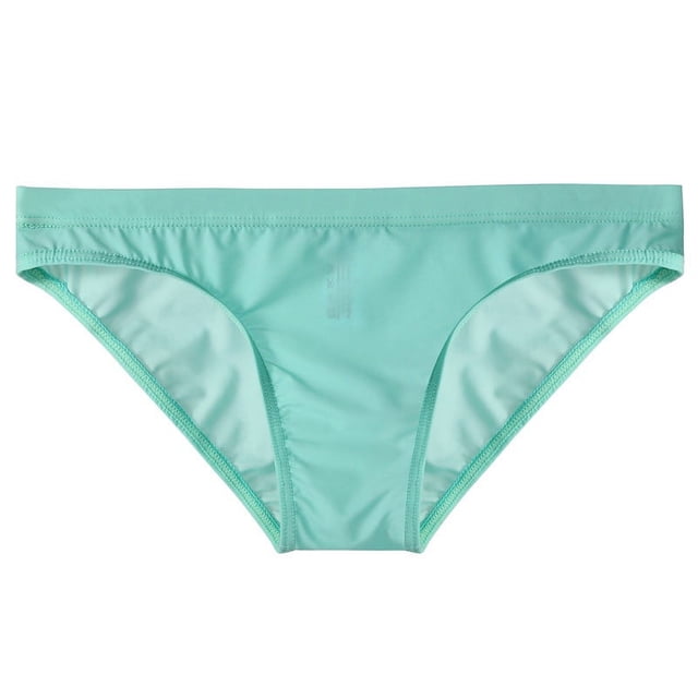 Ropa interior transparente de seda de hielo para hombre, sin bolsa, calzoncillos ajustados, cintura baja, finos, sexys, transpirables, para jóvenes