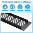 thumbnail image 3 of Uxcell 27.6"x3.2" Rectangle Air Vent Cover 2pcs Door Grille Ventilation Cover Louvered with Screws for Cabinet Black, 3 of 7