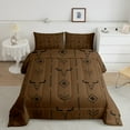thumbnail image 2 of jejeloiu Boho Bull Skull Bedding Comforter Set,Vintage Aztec Geometric Twin Comforter Sets,Black Brown Bedding Set For Men Women,Ultra Soft Home Decor Reversible,2 Pieces, 2 of 8