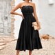 thumbnail image 1 of Vestido largo elegante para mujer, color sólido, para mujer, con hombros descubiertos, cuello oblicuo, atuendo diario FLhrweasw Para estrenar, 1 of 9