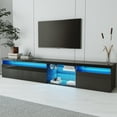 thumbnail image 2 of Royard Oaktree LED TV Stand for TVs up to 100" Extra Long TV Media Console w/Cabinets and LED Light, 2 of 7