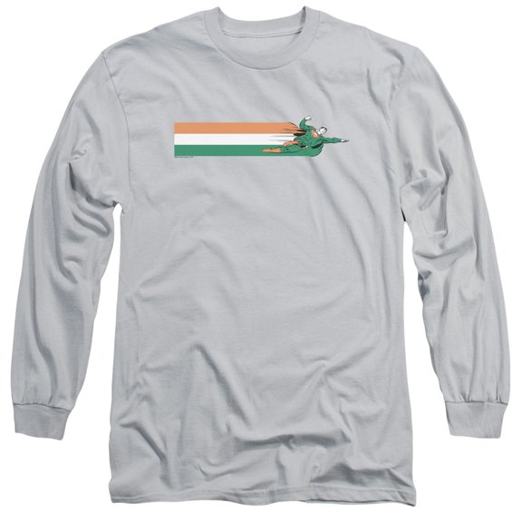 Superman Superman Ie Long Sleeve Adult 18/1 T-Shirt Silver