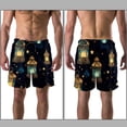 thumbnail image 3 of luoweisi Men's Beach Shorts Quick Dry Swim Trunks with Mesh Lining Retro Lantern S, 3 of 5