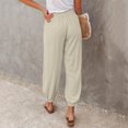 thumbnail image 4 of Birdeem Fashion Women Plus Size Drawstring Casual Solid Elastic Waist Pocket Loose Pants, 4 of 10