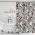 thumbnail image 2 of Vintage Spring Floral Shower Curtain Set - 72" x 78" Washable Bathtub Curtain with 12 Hooks, Summer Botanical Watercolor Waterproof Fabric Stall Shower Curtains for Bathroom/Bathtub Décor, 2 of 6