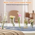 thumbnail image 3 of 5 Pack Glass Cylinder Vases, Clear Glass Flower Vases for Centerpieces, Floating Candle Holders for Wedding Table and Home Decor, 4", 6", 7.5", 8", 10" Tall, 3 of 9