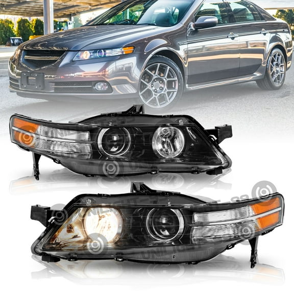 For 2004-2008 Acura TL Type-S Model HID Xenon Headlights Assembly Pair 04-08