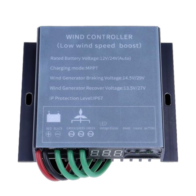500/800W-Mppt Wind Turbine Controller with Overcharge Protection Ip67 Waterproof Gray-800W